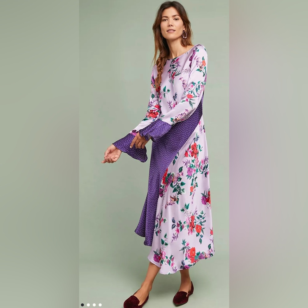 Ghost Carly Patchwork dress